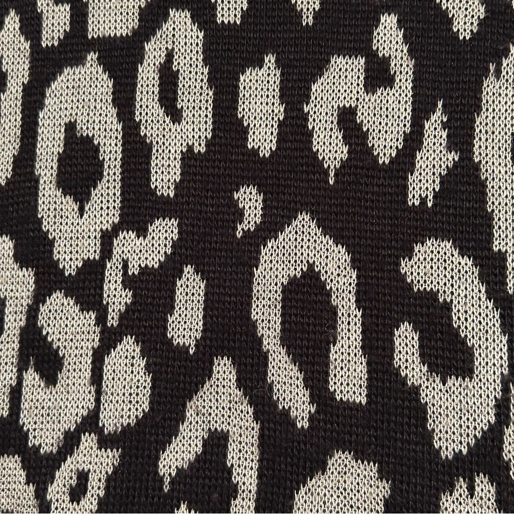 Ruby Rd Black And Gray Leopard Print Sweater Size… - image 4